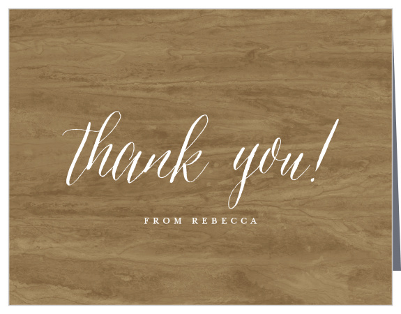 Our Calligraphic Woodgrain Bridal Shower Thank You Cards are the perfect way to show your appreciation of your friends and family!
