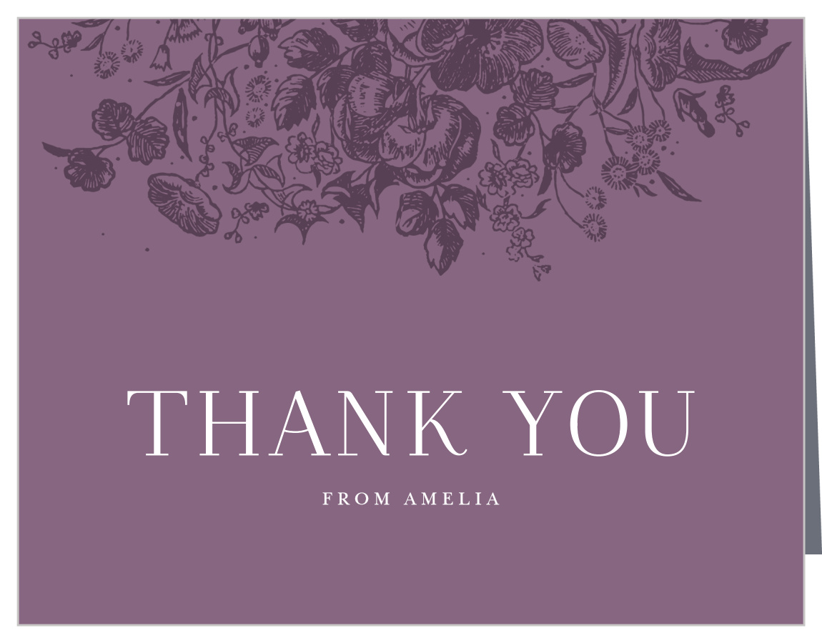 Shaded Blooms Bridal Shower Thank You Cards