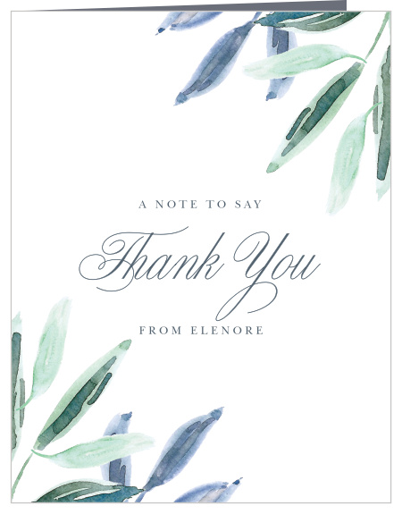 Let your friends and family know how much you appreciated their support with the chic look of our Watercolor Olive Bridal Shower Thank You Cards.