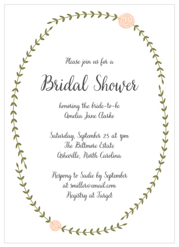 Gather your family and friends together for some pre-wedding fun with the chic look of our Simple Sprigs Bridal Shower Invitations.