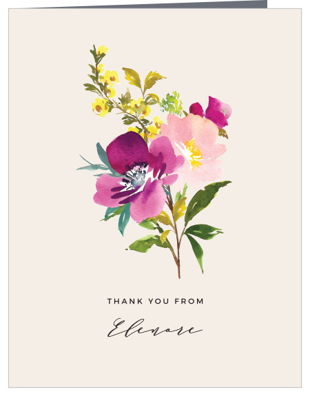 Fall in love with our beautiful Elegant Bouquet Bridal Shower Thank You Cards.