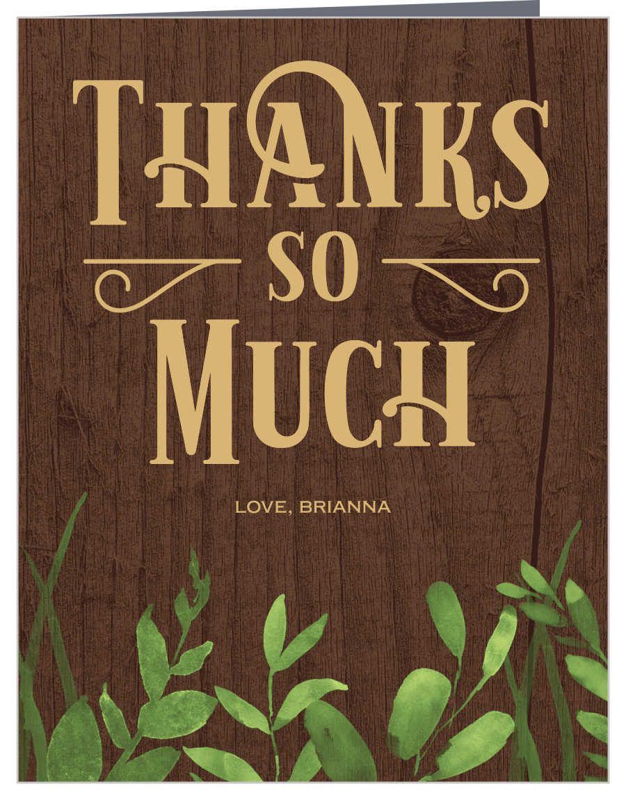 Lovely Woodland Bridal Shower Thank You Cards