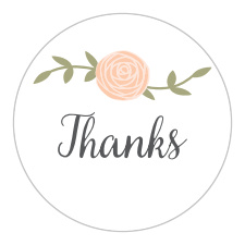 Use the Simple Sprigs Bridal Shower Stickers to finish off your Thank You Cards.