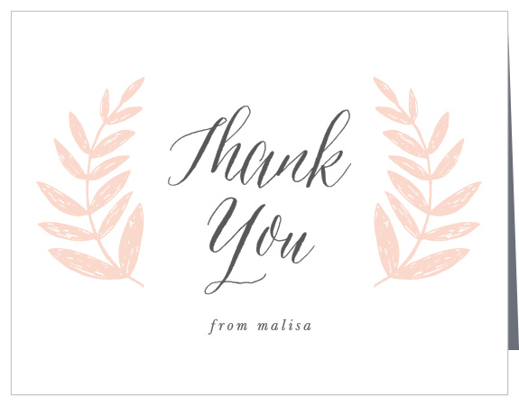 Handdrawn Laurels Bridal Shower Thank You Cards are the perfect way to show your appreciation of your friends and family!