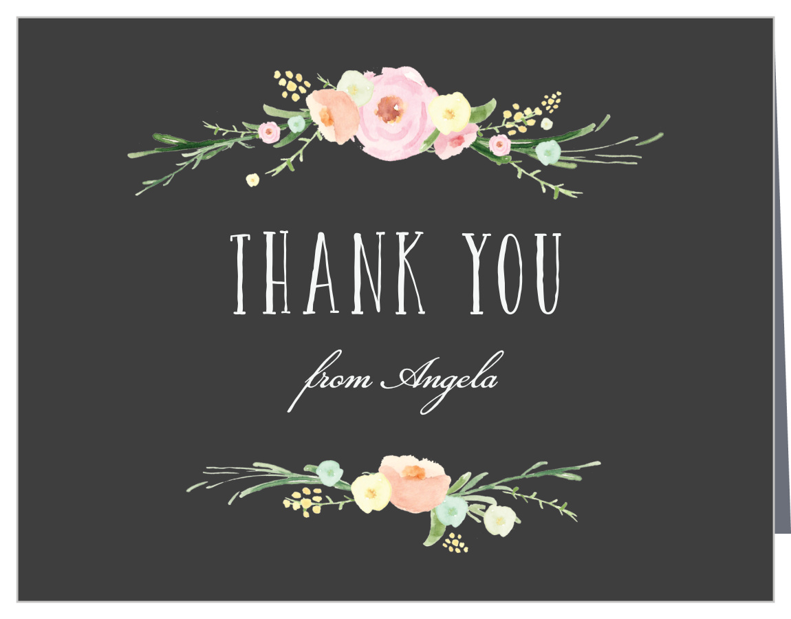 Shaded Botanicals Bridal Shower Thank You Cards