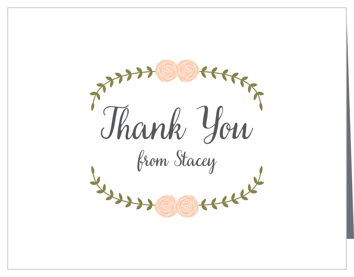 Simple Sprigs Bridal Shower Thank You Cards