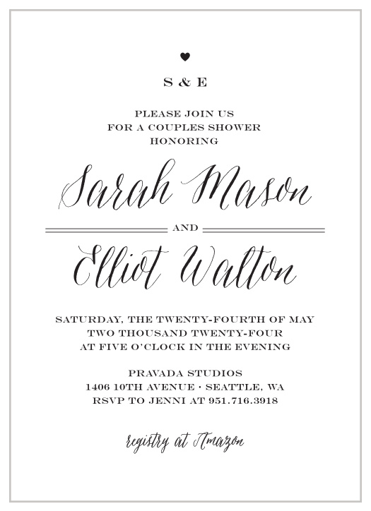 Our Chic Monogram Bridal Shower Invitations are the perfect way to surround yourself with your friends and family for your pre-wedding celebrations.