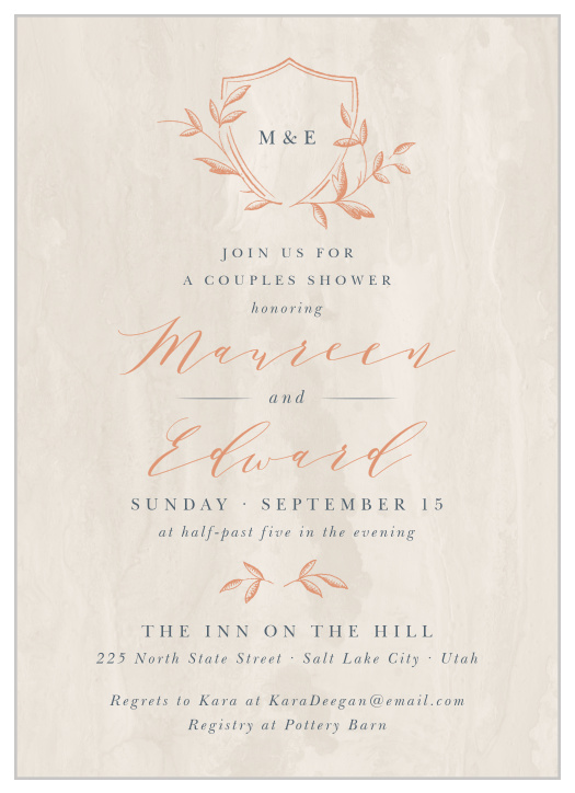 Our Marble Monogram Bridal Shower Invitations are the perfect way to surround yourself with your friends and family for your pre-wedding celebrations!