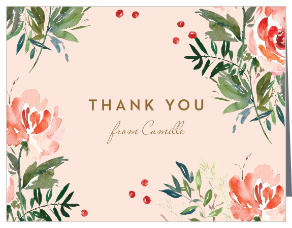 Winter Floral Thank You Card – The Invite Lady