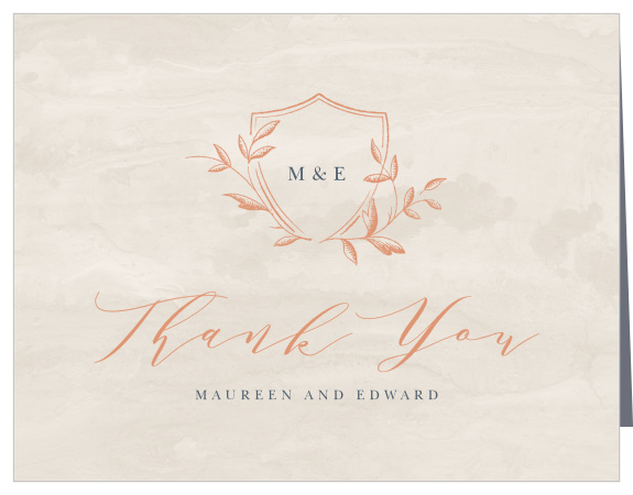 Our Marble Monogram Bridal Shower Thank You Cards are the perfect way to show your appreciation for the support of your friends and family!