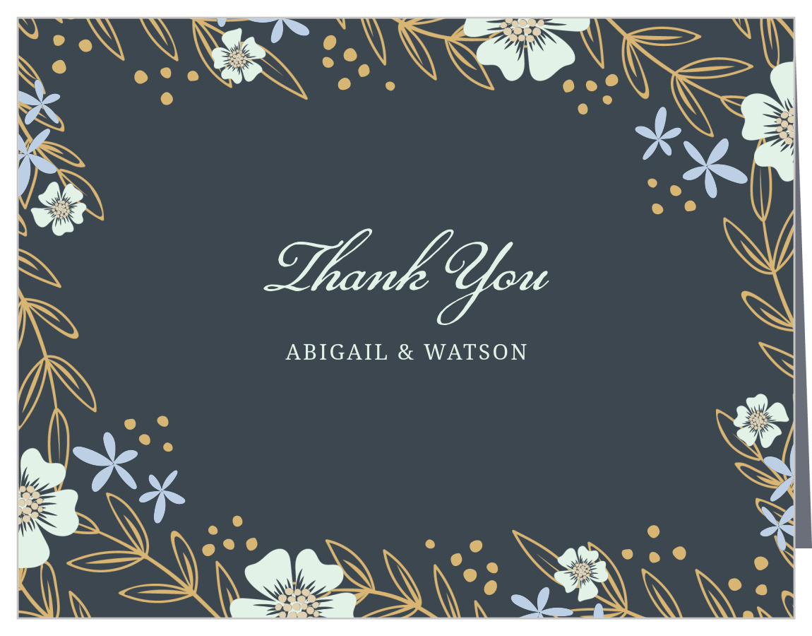 Glittering Garden Bridal Shower Thank You Cards
