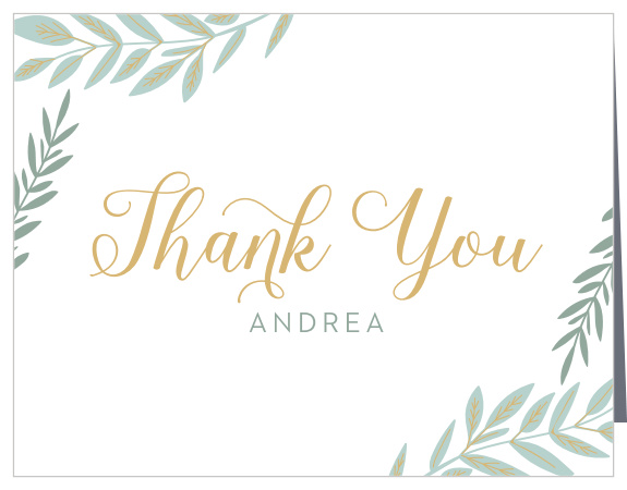 Let your family and friends know how grateful you are for their support with the chic look of our Gilded Garden Bridal Shower Thank You Cards.