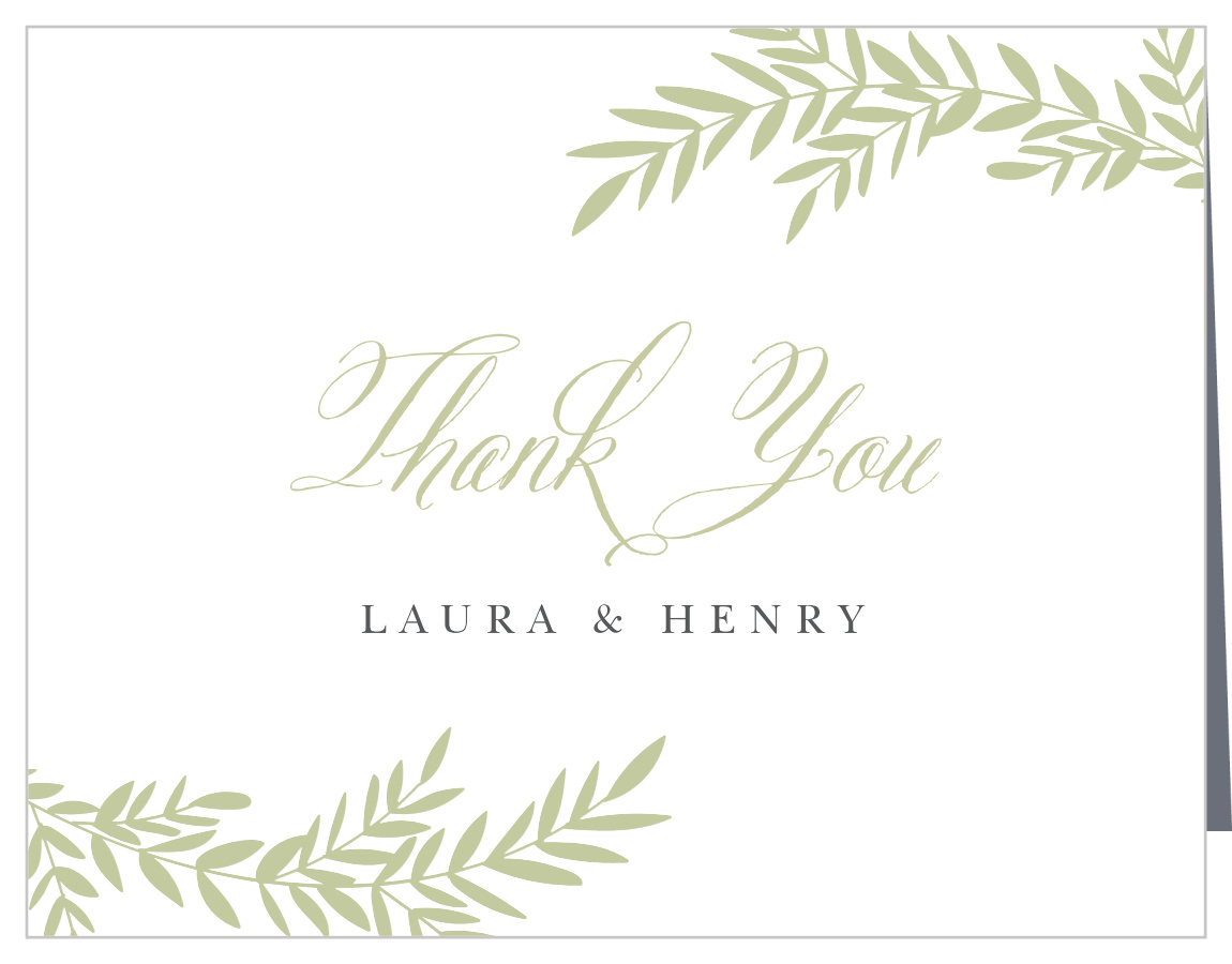 Soft Bough Bridal Shower Thank You Cards