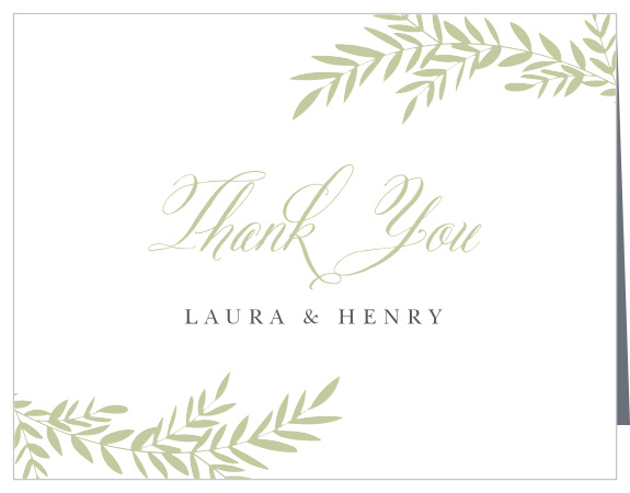 Show your gratitude with our Soft Bough Bridal Shower Thank You Cards.