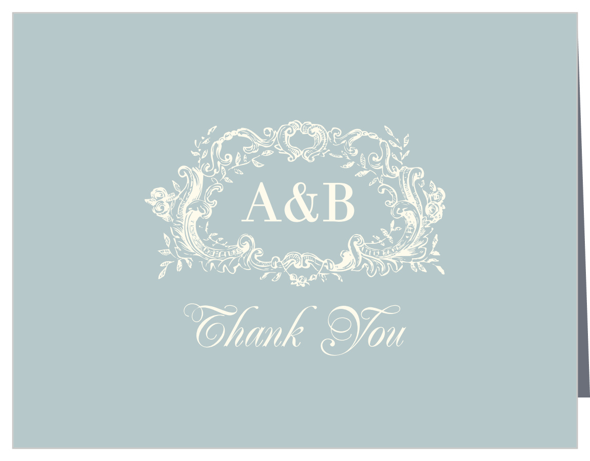 Victorian Monogram Bridal Shower Thank You Cards