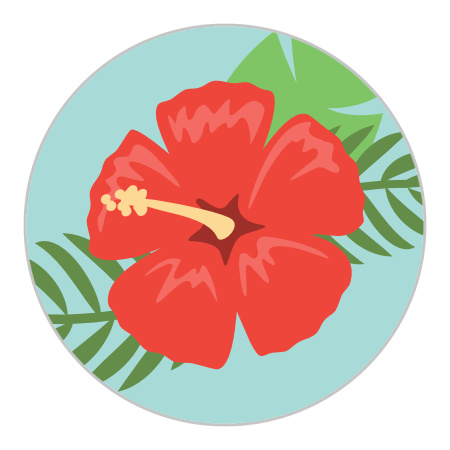 Hawaiian Aloha Bridal Shower Stickers