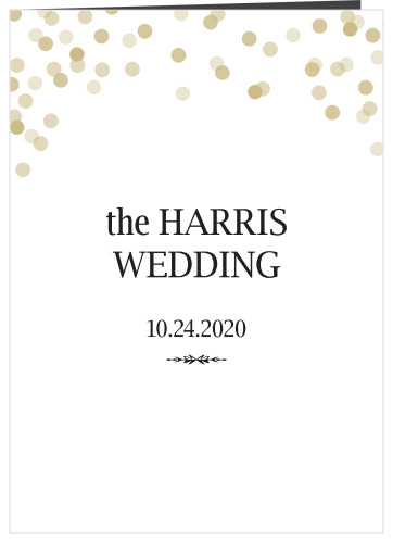 The Glamorous Confetti wedding program is a perfect match to the rest of the Glamorous Confetti wedding suite.