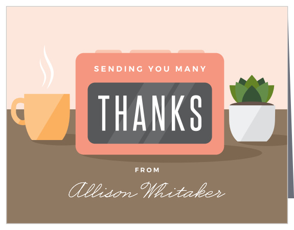 Let your family and friends know how grateful you are for their support with the chic look of our Digital Clock Bridal Shower Thank You Cards.