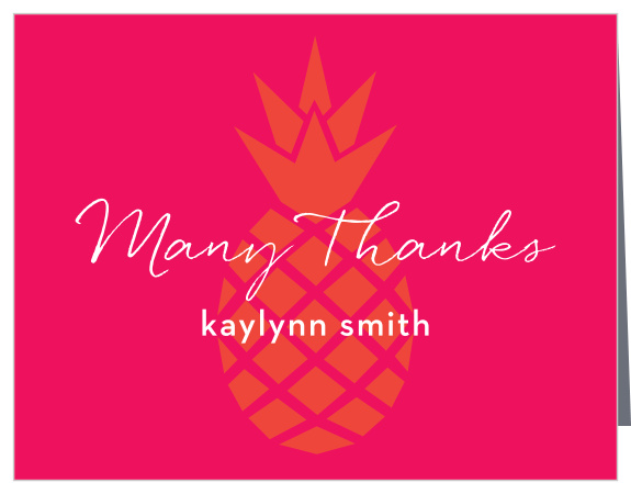Let your friends and family know how much you appreciated their support with our Tropical Pineapples Bridal Shower Thank You Cards.