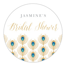 Dainty Bridal Shower Favor Stickers by Paper Raven Co.