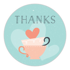 Add a colorful splash to your invites with our Tea Set Bridal Shower Stickers.