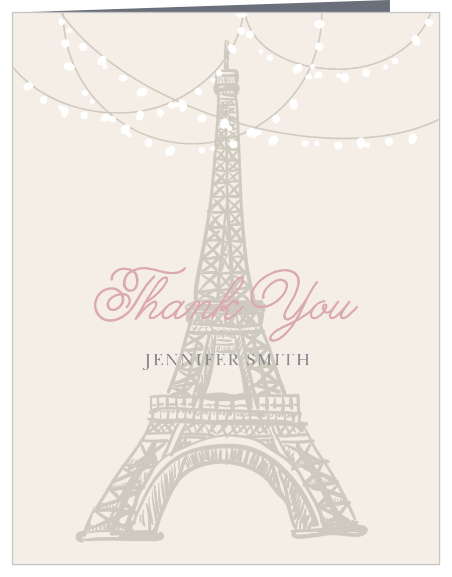 Paris Tower Bridal Shower Thank You Cards