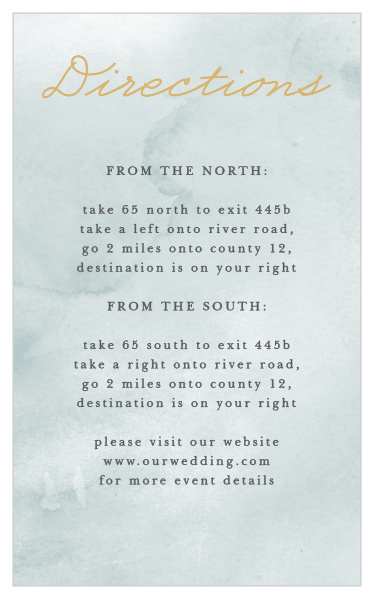 Our True Love Story Direction Cards guide family and friends to your wedding venue with ease.