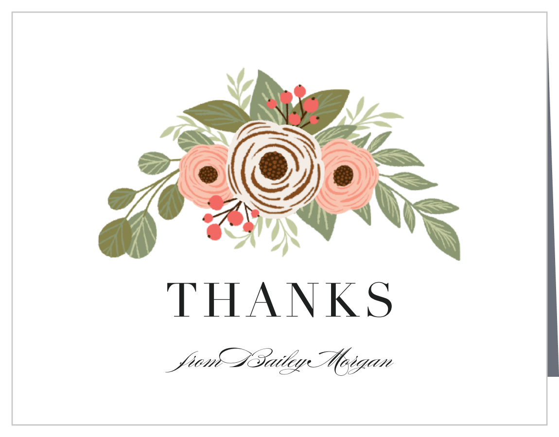 Party in the Garden Bridal Shower Thank You Cards
