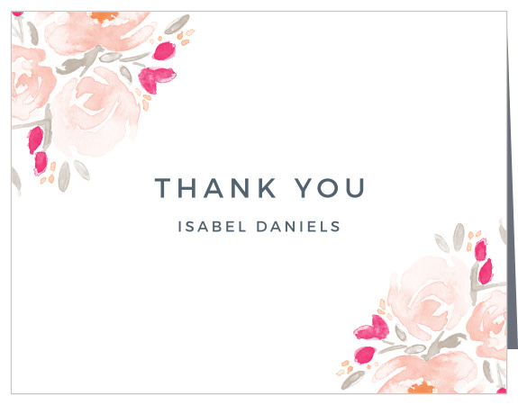 Thank all your supporters with our gorgeous Floral Watercolor Bridal Shower Thank You Cards.