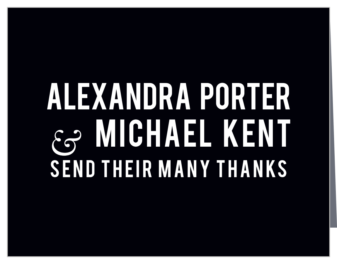 Monochromatic Poster Bridal Shower Thank You Cards