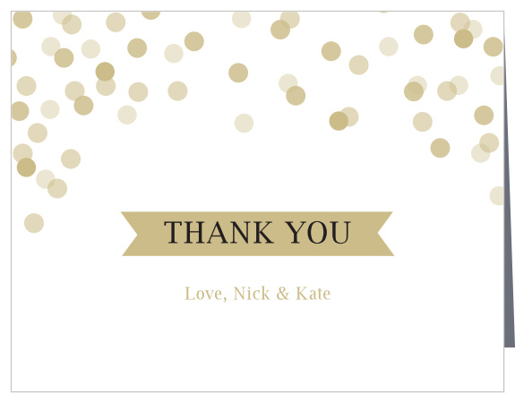 Show your gratitude with the Glamorous Confetti Thank You card.