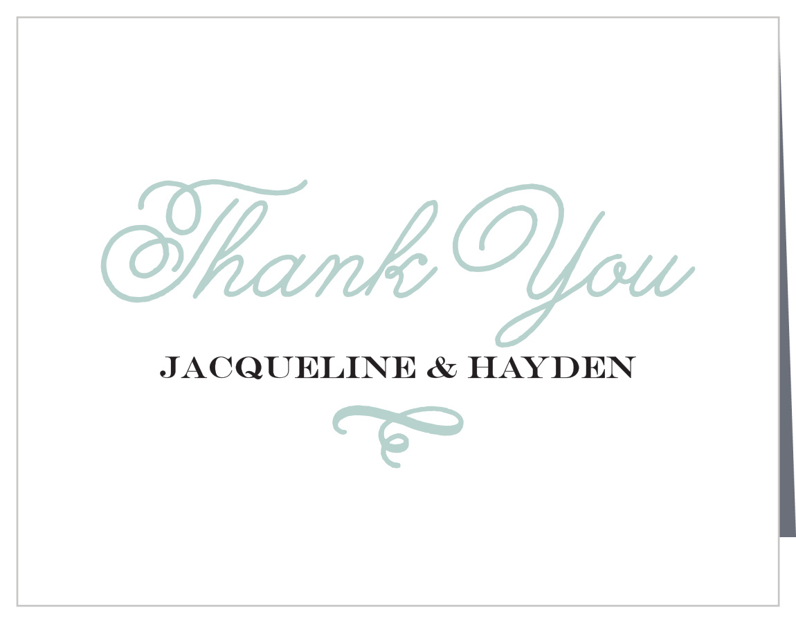 Whimsical Swash Bridal Shower Thank You Cards