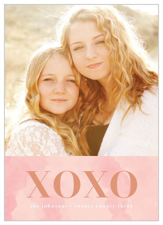 Celebrate the season of love with our Watercolor Kisses Valentine's Day Cards.