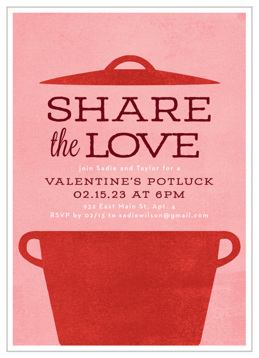 Make your Valentine's Day celebration one to remember with our Share The Love Valentines Day Party Invitations.