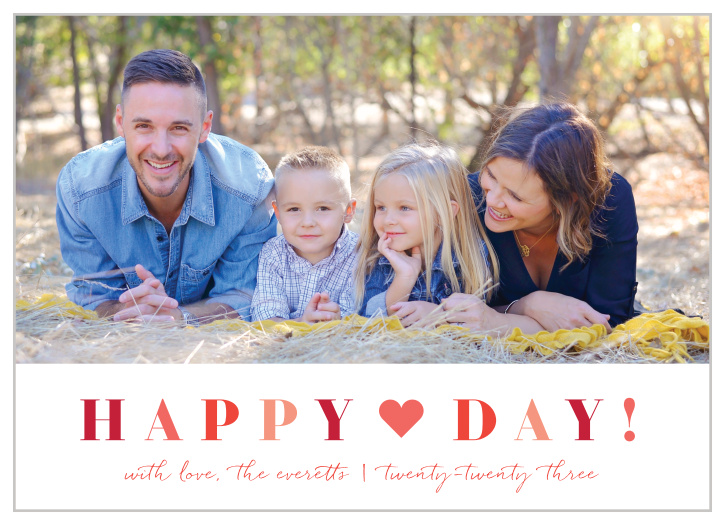 Keep your cards classic this holiday with our Love Day Classic Valentine's Day Cards!