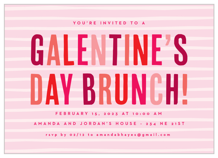 This one's for the girls! Celebrate with our Galentines Stripes Valentine's Day Cards.