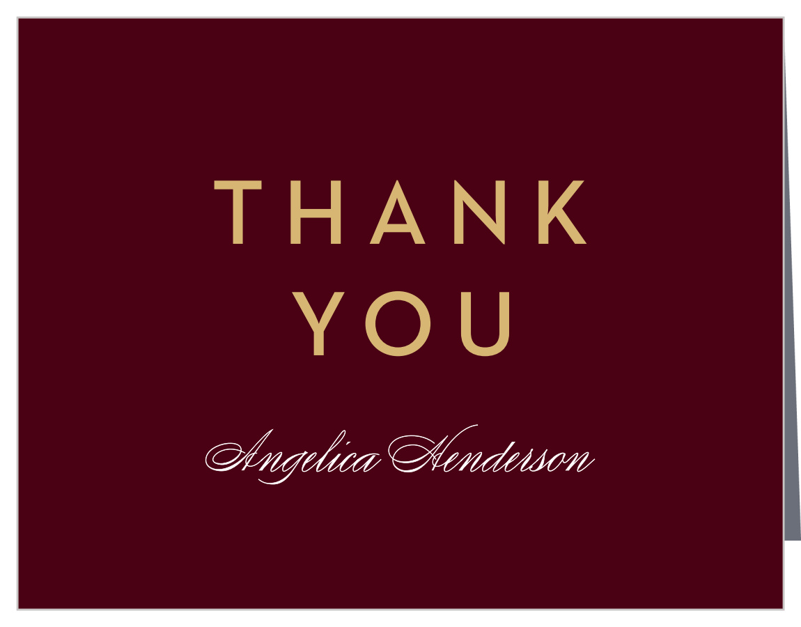 Cap Year Graduation Thank You Cards