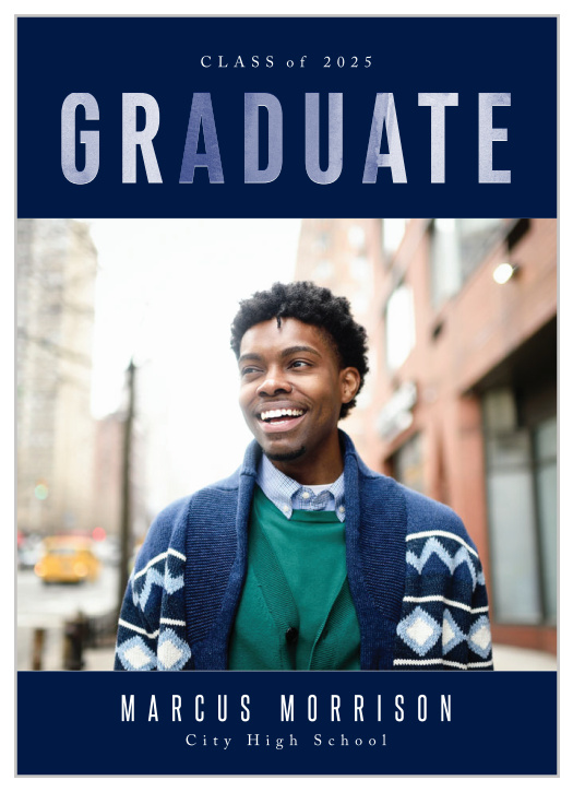 No need to shout from the rooftops - simply hand out our Watercolor Graduate Graduation Announcements to share that you're moving on to bigger and better things!