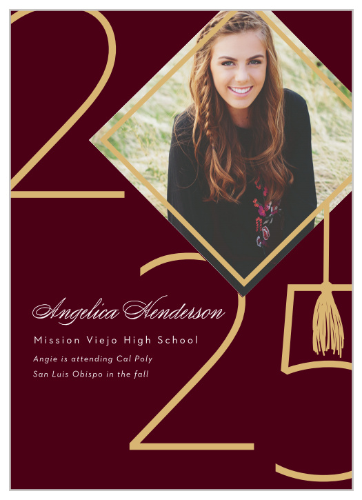 Let your friends and family know your big achievement with the chic look of our Cap Year Graduation Announcements.