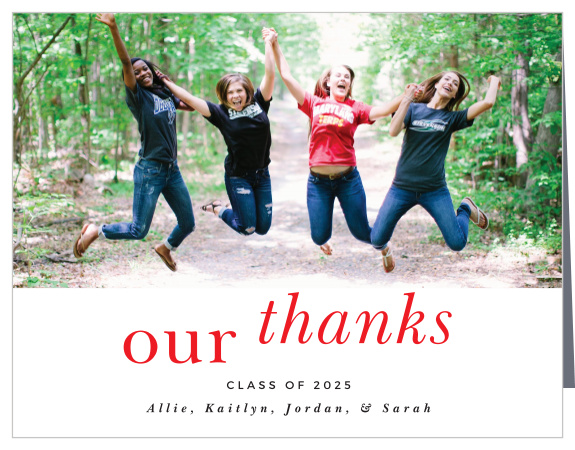 You'll love the modern, group design of our Friends Forever Graduation Thank You Card!