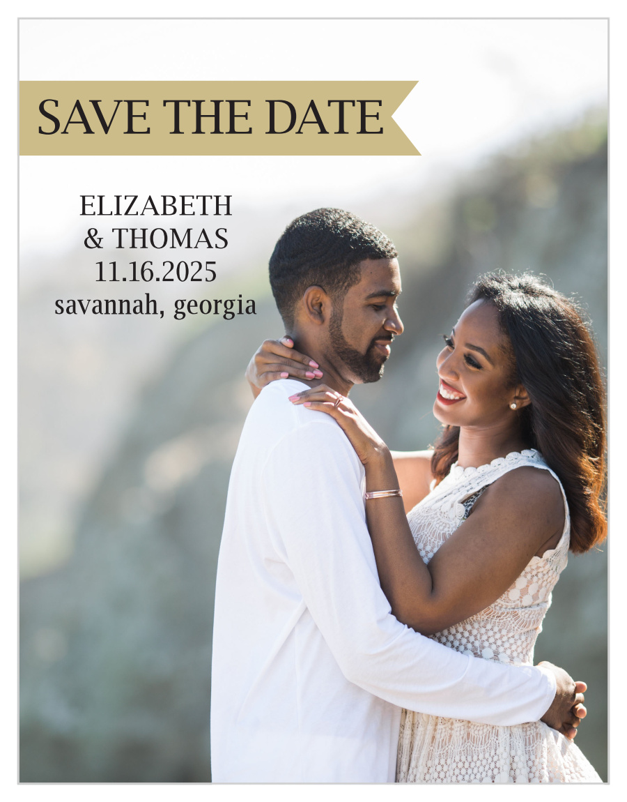 Glamorous Confetti Save the Date Cards