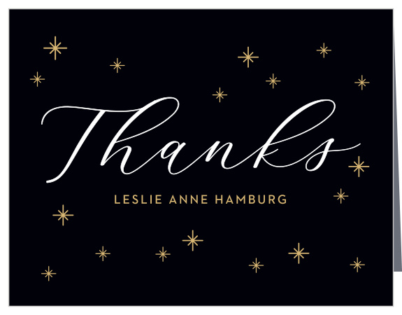 Let your friends and family know how much you appreciated their support with the chic look of our Dazzling Grad Graduation Thank You Card.