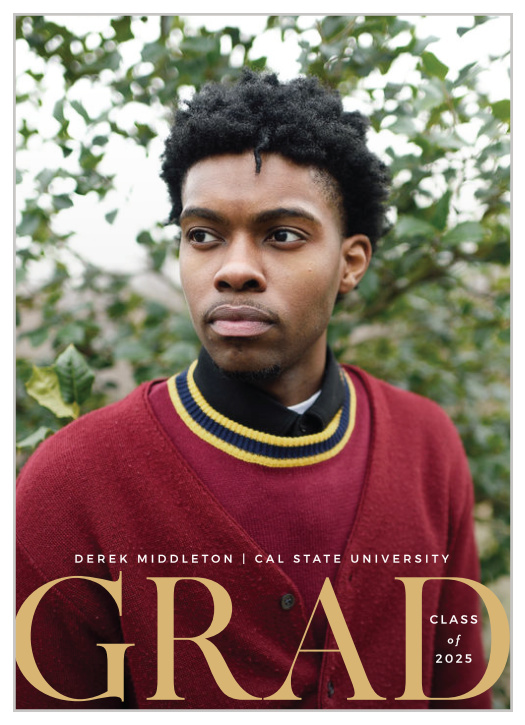 Inform your friends and family of your big achievement with the chic look of our Grandiose Grad Graduation Announcements.