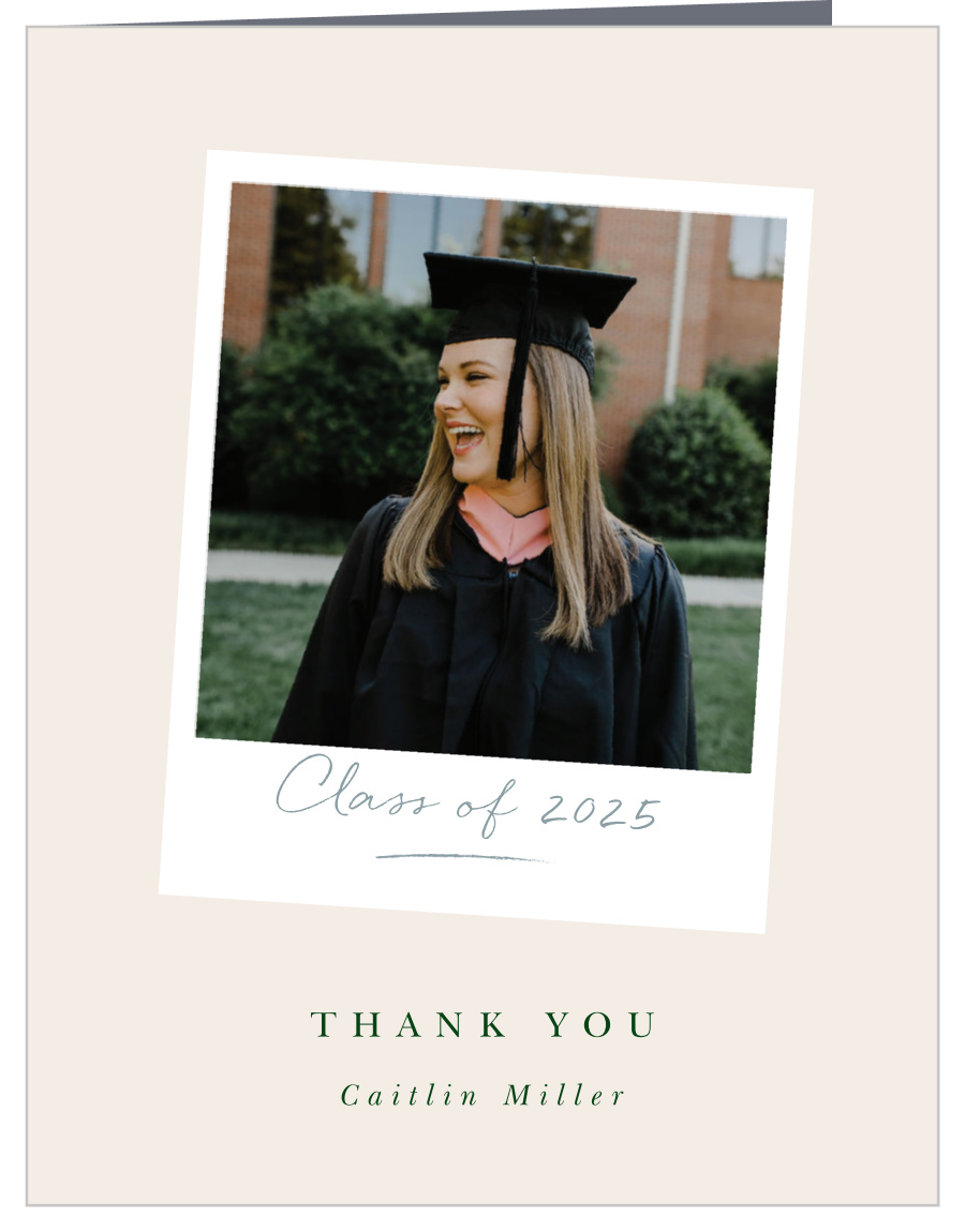 Polaroid Picture Graduation Thank You Cards