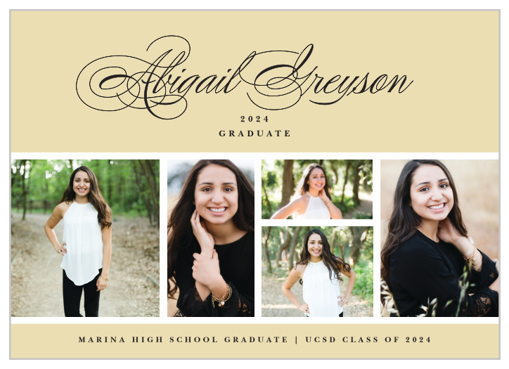 Our Classy Script Graduation Invitation is the perfect graduation invitation! A new twist on graduation invites celebrate your achievements together with family and friends!