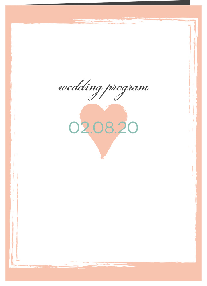 Photo Heart Wedding Programs