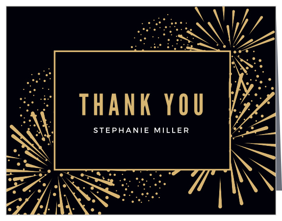 Share your appreciation for your friends and family's support with the captivating look of our Firework Party Graduation Thank You Cards.