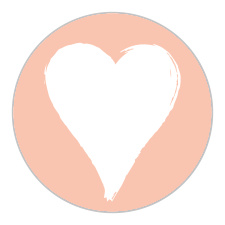 The Photo Heart logo square is the finishing touch to an already beautiful invitation suite.