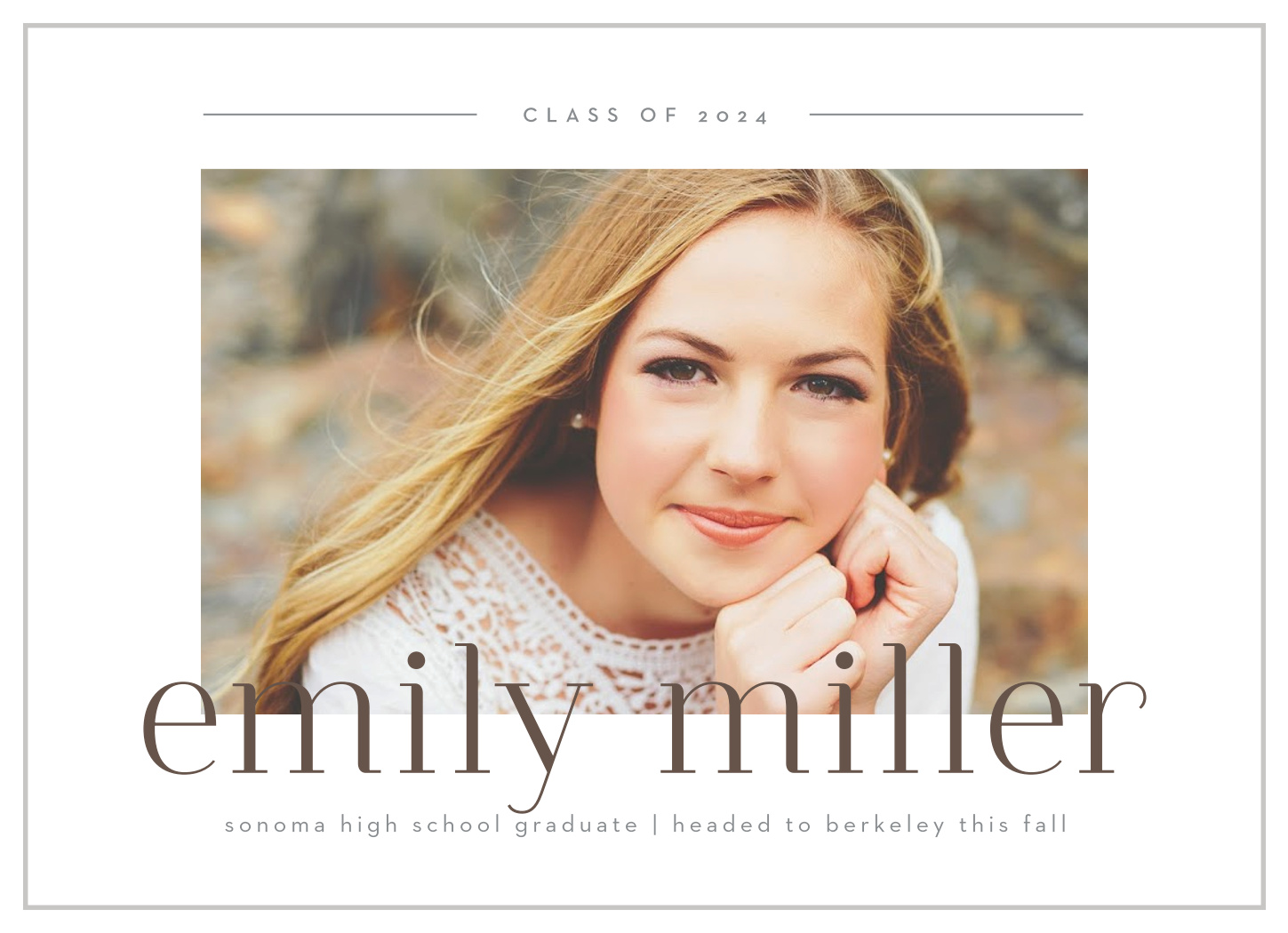 Stately Emphasis Graduation Announcements