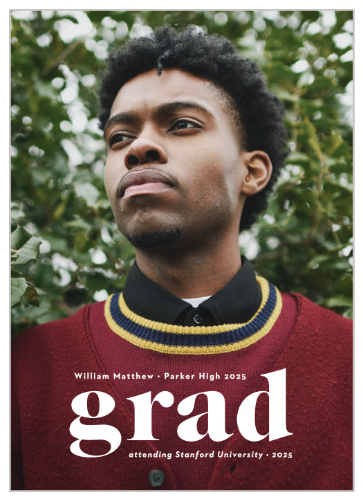 Inform your friends and family of your big achievement with the chic look of our Mod Alum Graduation Announcements.